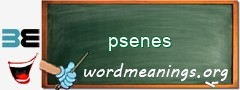 WordMeaning blackboard for psenes